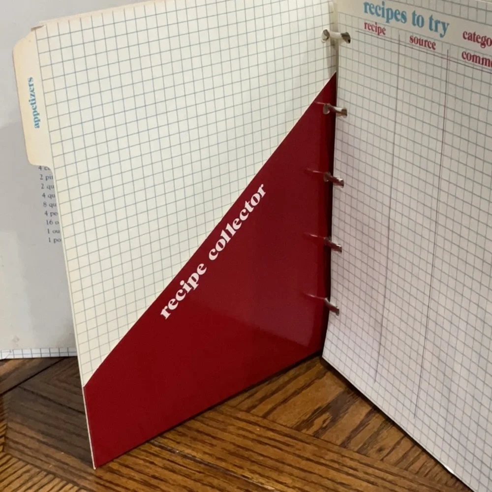 Vintage Bon Appétit Recipe Organizer